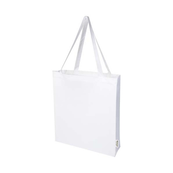 Sac shopping à soufflets Madras en coton recyclé 140 g/m² certifié GRS - BCM Goodies