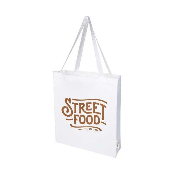 Sac shopping à soufflets Madras en coton recyclé 140 g/m² certifié GRS - BCM Goodies