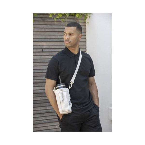 Sac porte-bouteille Trip Aware™ en polyester recyclé avec cordon de serrage - BCM Goodies