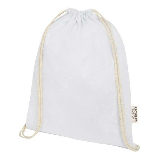 Sac avec cordon Oregon en coton recyclé certifié GRS - Goodies personnalisables écologiques