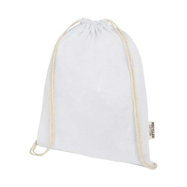 Sac avec cordon Oregon en coton recyclé certifié GRS - Goodies personnalisables écologiques