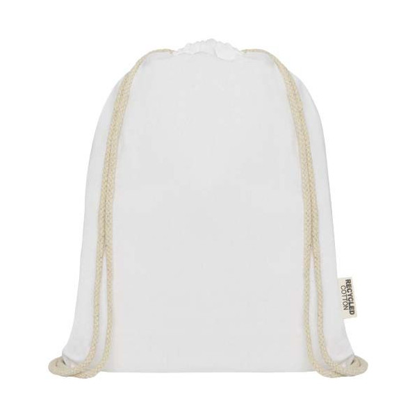 Sac avec cordon Oregon en coton recyclé certifié GRS - Goodies personnalisables écologiques