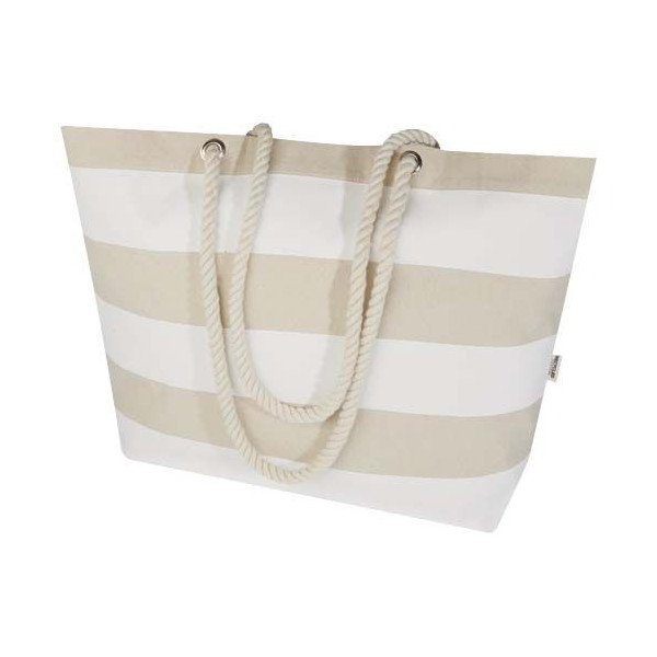 Tote bag de plage Florida recyclé GRS 270 g/m² - Sac shopping en coton 100 % recyclé certifié GRS - BCM Goodies