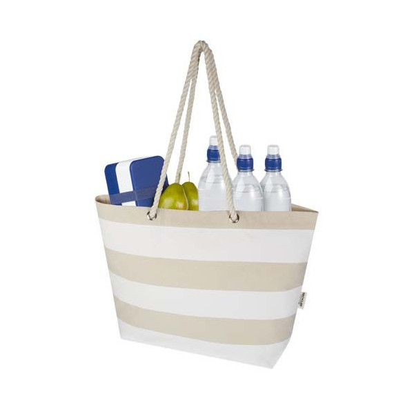 Tote bag de plage Florida recyclé GRS 270 g/m² - Sac shopping en coton 100 % recyclé certifié GRS - BCM Goodies
