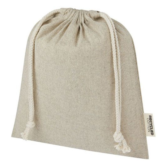 Sac cadeau moyen en coton recyclé GRS 150 g/m² 1,5 L - Accessoire éco-responsable et durable