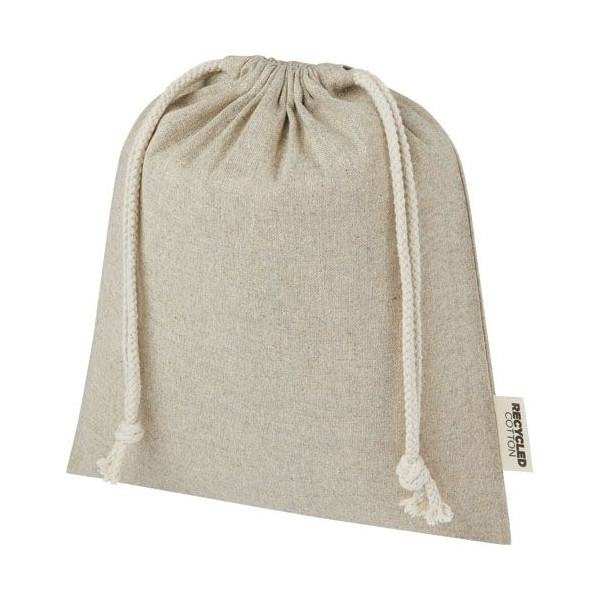 Sac cadeau moyen en coton recyclé GRS 150 g/m² 1,5 L - Accessoire éco-responsable et durable