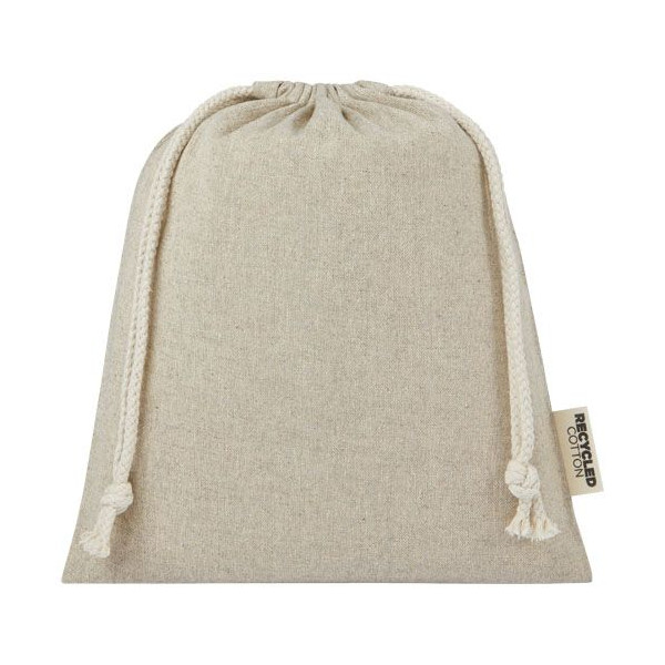 Sac cadeau moyen en coton recyclé GRS 150 g/m² 1,5 L - Accessoire éco-responsable et durable