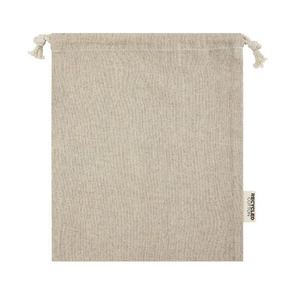 Sac cadeau moyen en coton recyclé GRS 150 g/m² 1,5 L - Accessoire éco-responsable et durable