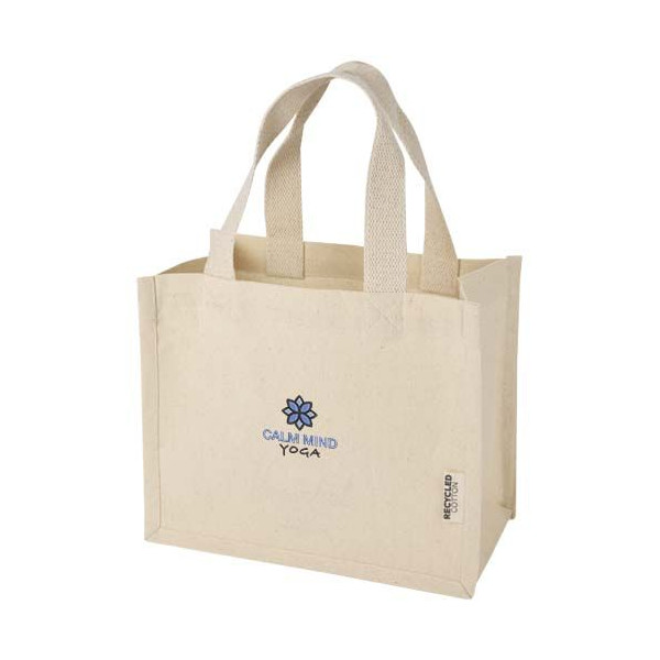 Mini sac shopping Odessa à soufflet en coton recyclé certifié GRS - Inde - 120 g