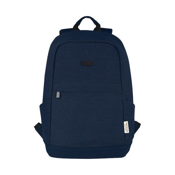 Sac à dos anti-vol pour ordinateur portable Joey de 18 L en toile recyclée GRS 15,6 pouces - Personnalisable | BCM Goodies