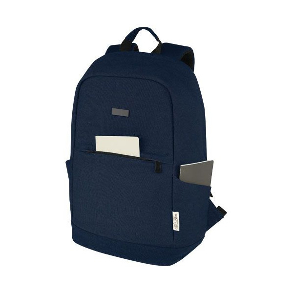 Sac à dos anti-vol pour ordinateur portable Joey de 18 L en toile recyclée GRS 15,6 pouces - Personnalisable | BCM Goodies
