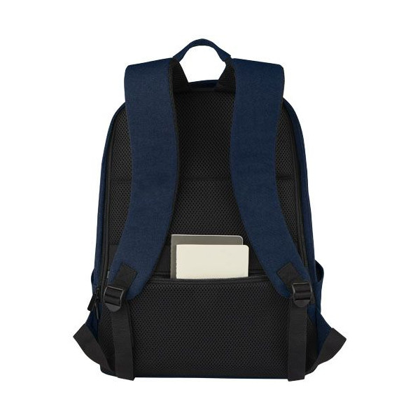 Sac à dos anti-vol pour ordinateur portable Joey de 18 L en toile recyclée GRS 15,6 pouces - Personnalisable | BCM Goodies