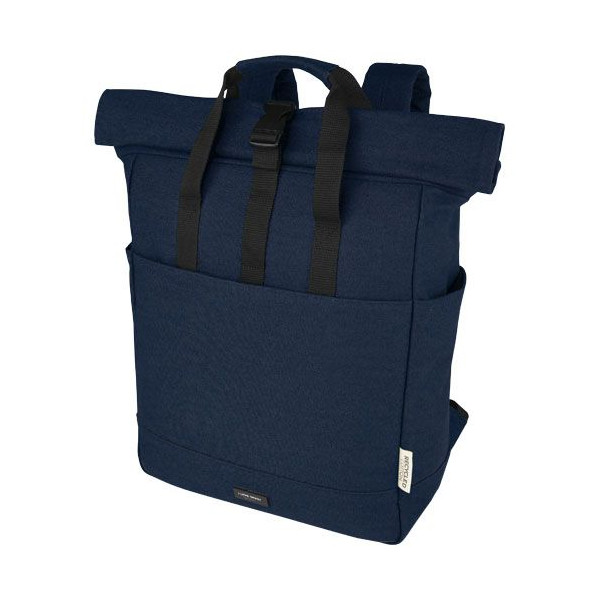 Sac à dos pour ordinateur portable Joey 15L en toile recyclée GRS 15 pouces - Personnalisable - BCM Goodies