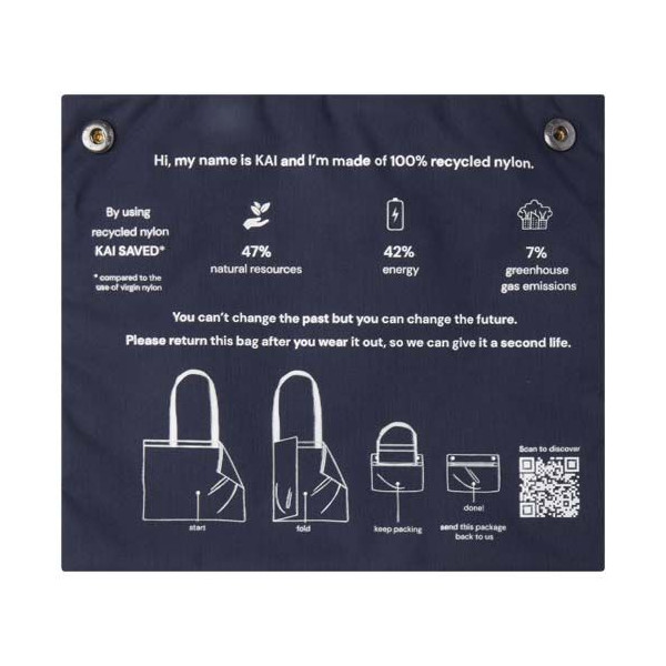 Sac shopping circulaire recyclé GRS Kai - Nylon 200T certifié GRS - BCM Goodies