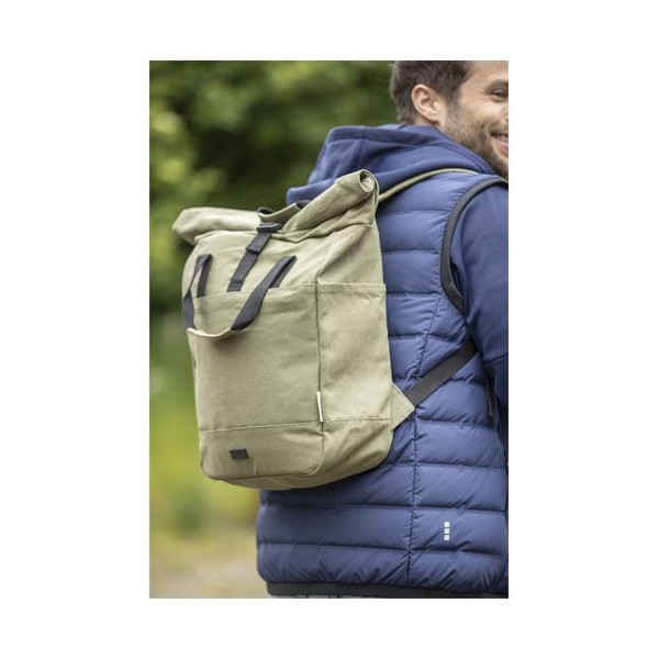 Sac à dos pour ordinateur portable Joey 15L en toile recyclée GRS 15 pouces - Personnalisable - BCM Goodies