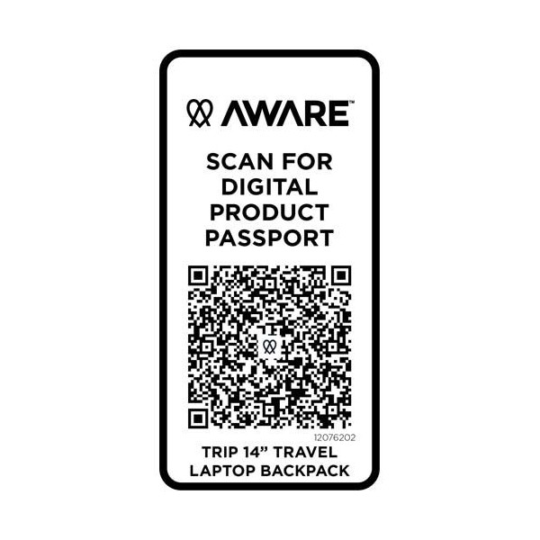 Sac à dos de voyage pour ordinateur portable Trip 14” Aware™ de 9 L en matériaux recyclés - BCM Goodies