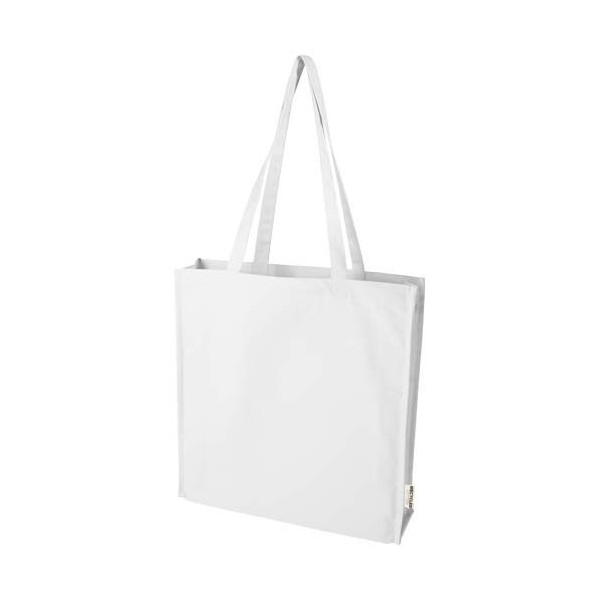 Sac shopping à soufflets Florida certifié GRS 270 g/m² 14L - Coton recyclé certifié GRS - Idéal pour vos courses et objets du qu