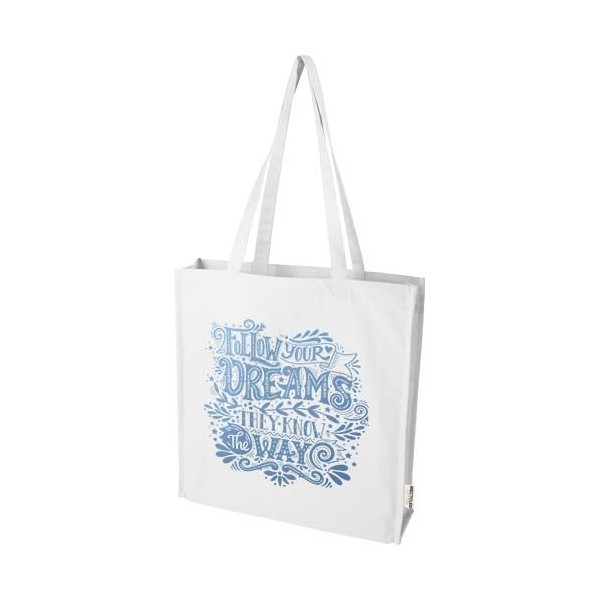 Sac shopping à soufflets Florida certifié GRS 270 g/m² 14L - Coton recyclé certifié GRS - Idéal pour vos courses et objets du qu