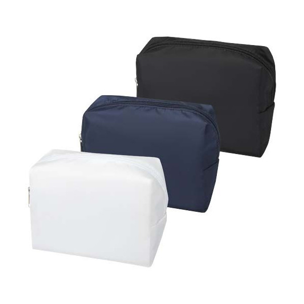 Trousse de toilette Muse en RPET certifié GRS - Accessoire de voyage pratique en polyester recyclé pour articles de toilette - P