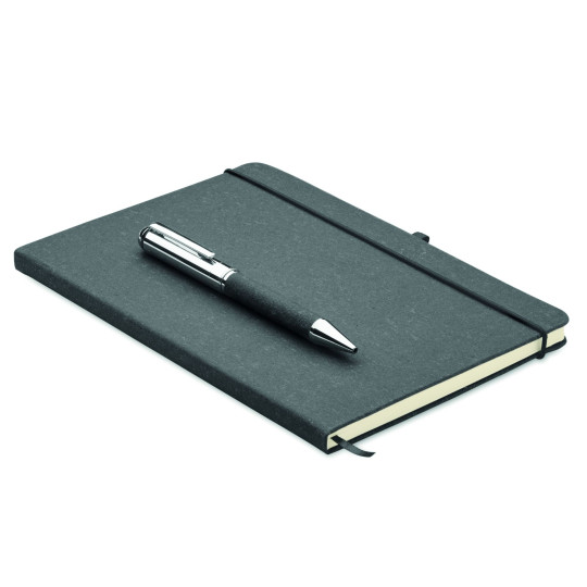 Coffret cadeau carnet en cuir recyclé et stylo ELEGANOTE - BCM Goodies