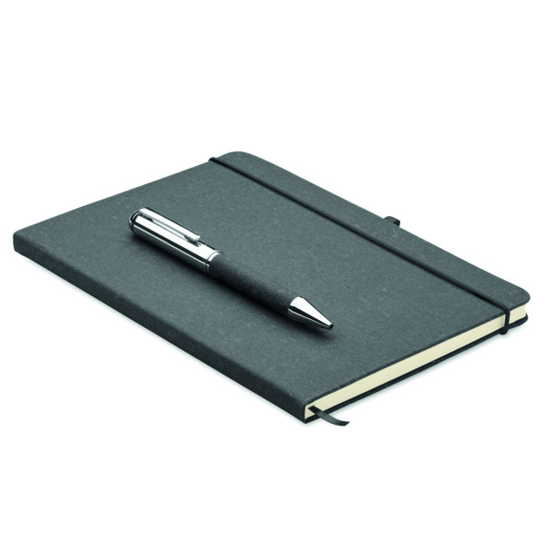Coffret cadeau carnet en cuir recyclé et stylo ELEGANOTE - BCM Goodies