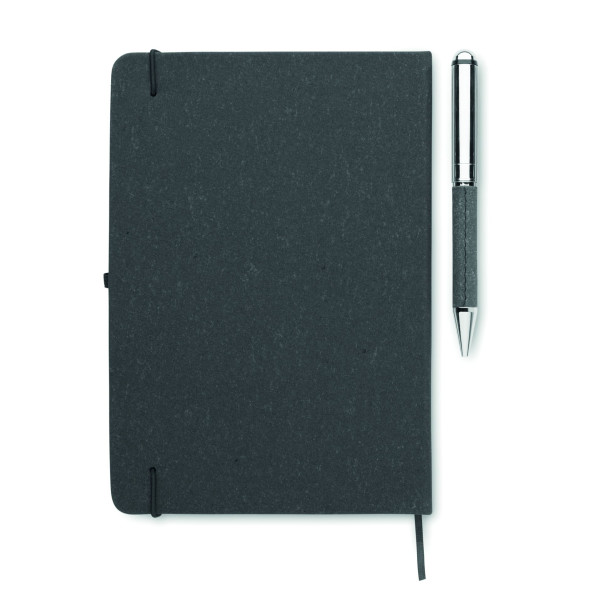 Coffret cadeau carnet en cuir recyclé et stylo ELEGANOTE - BCM Goodies