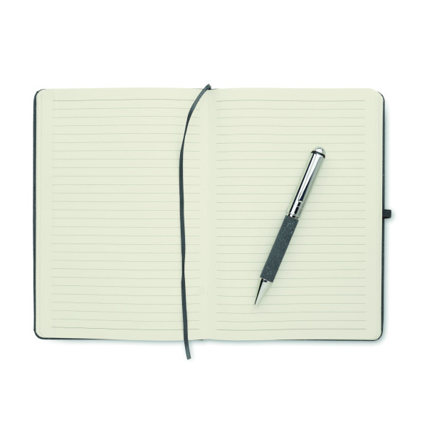 Coffret cadeau carnet en cuir recyclé et stylo ELEGANOTE - BCM Goodies