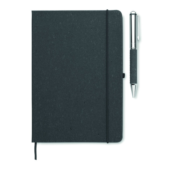 Coffret cadeau carnet en cuir recyclé et stylo ELEGANOTE - BCM Goodies