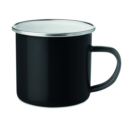 Tasse en métal émaillé PLATEADO 350 ml - Accessoire vintage pour boissons chaudes ou froides - Idéal pour pique-niques et événem