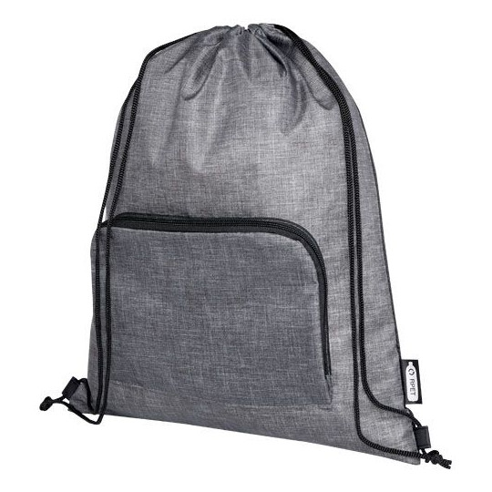 Sac pliable 7 L recyclé avec cordon de serrage Ash Personnalisable | BCM Goodies