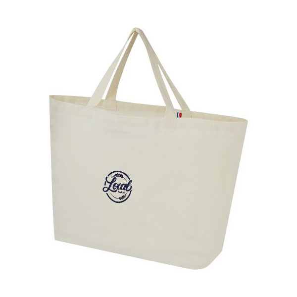 Sac shopping Cannes en tissu recyclé de 200 g/m2 Personnalisable | BCM Goodies