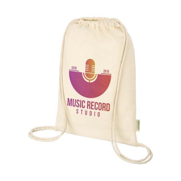 Sac refermable à cordon Odisha de 5 L bio certifié OCS 100 g/m²