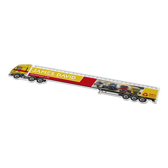 Règle Tait de 30 cm en plastique recyclé en forme de camion Personnalisable | BCM Goodies