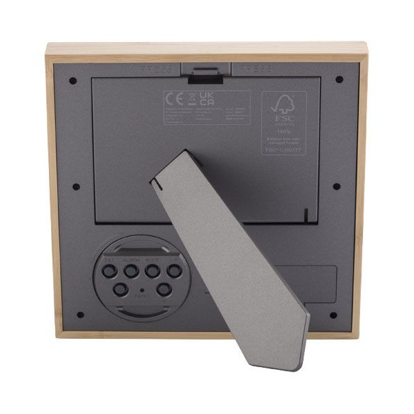 Cadre photo Sasa en bambou avec thermomètre Personnalisable | BCM Goodies