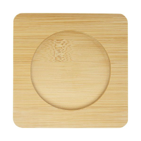 Tasse Manti 2 pièces en verre à double paroi de 250 ml avec sous-verre en bambou  Personnalisable | BCM Goodies