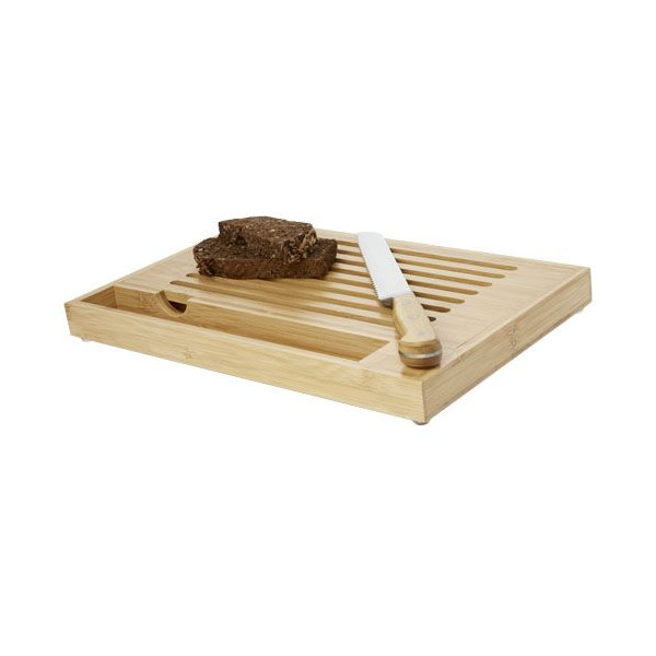Planche à découper en bambou Pao avec couteau Personnalisable | BCM Goodies