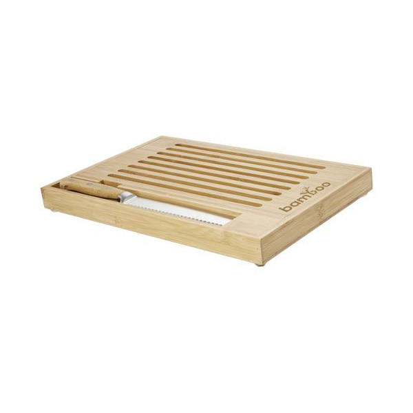 Planche à découper en bambou Pao avec couteau Personnalisable | BCM Goodies