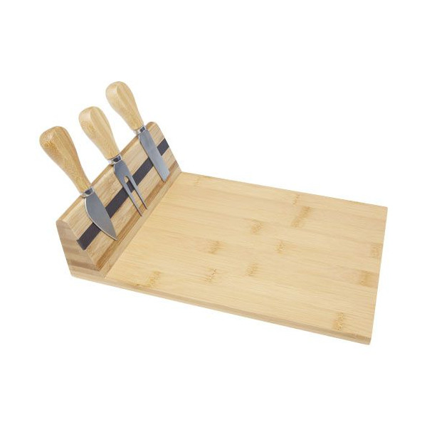 Plateau à fromage et accessoires magnétiques Mancheg en bambou Personnalisable | BCM Goodies