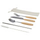 Ensemble de couverts Root 5 pièces en acier inoxydable et bois de hêtre  Personnalisable | BCM Goodies