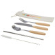 Ensemble de couverts Root 5 pièces en acier inoxydable et bois de hêtre  Personnalisable | BCM Goodies