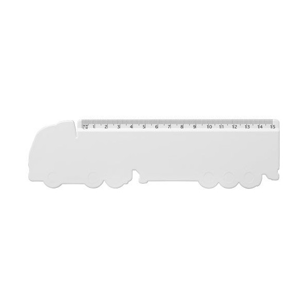Règle Tait de 15 cm en plastique recyclé en forme de camion Personnalisable | BCM Goodies