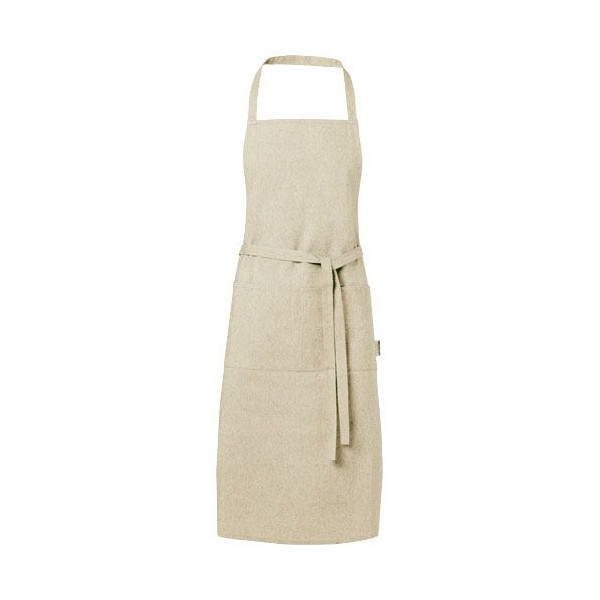 Tablier Pheebs en coton recyclé de 200 g/m² avec poches et fermeture à cordon - BCM Goodies