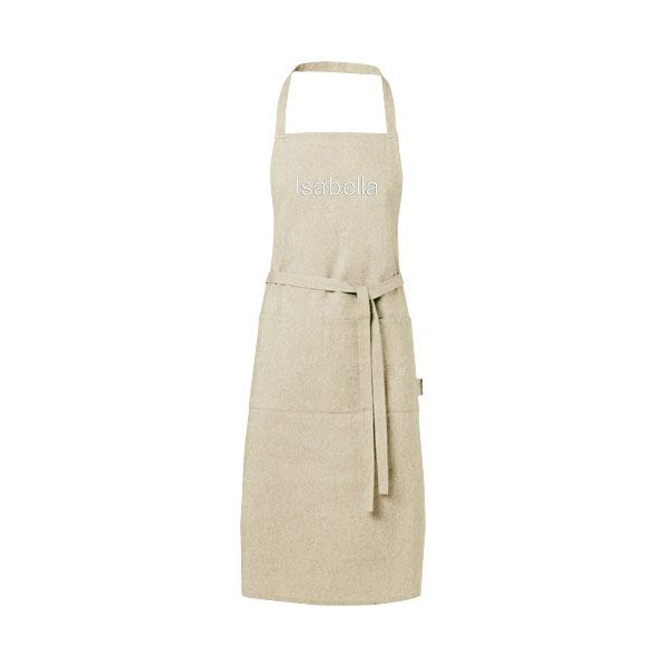 Tablier Pheebs en coton recyclé de 200 g/m² avec poches et fermeture à cordon - BCM Goodies