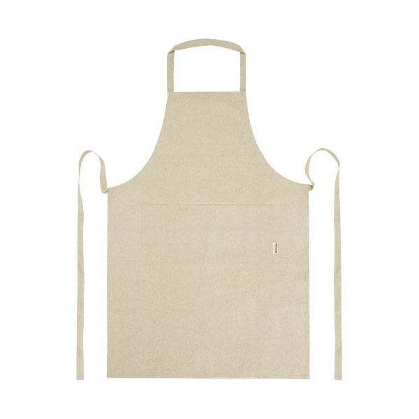 Tablier Pheebs en coton recyclé de 200 g/m² avec poches et fermeture à cordon - BCM Goodies