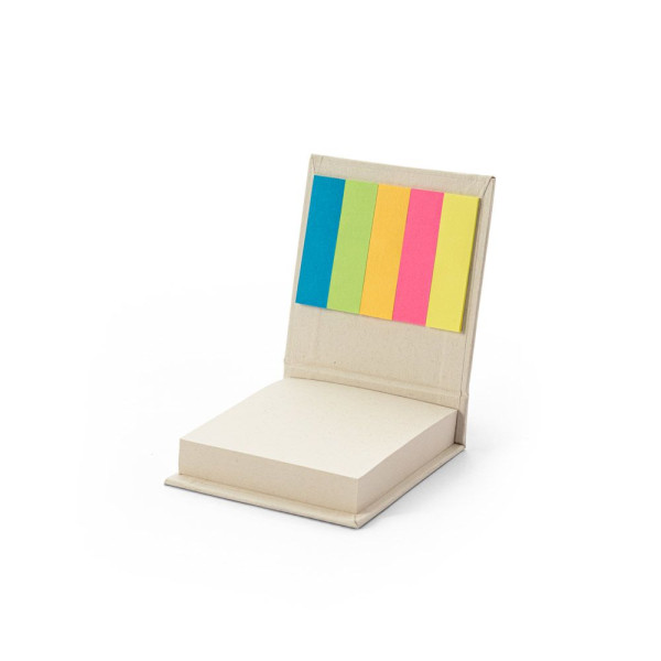 KAIRON. Set de bureau 2 en 1, fabriqué à partir de papier 100 % recyclé, avec 6 blocs-notes autocollants