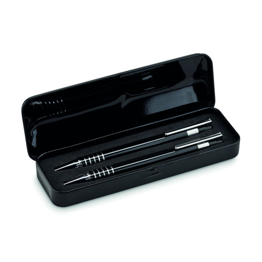 Set stylo bille étui métal ALUCOLOR - Ensemble de stylos en aluminium de qualité supérieure