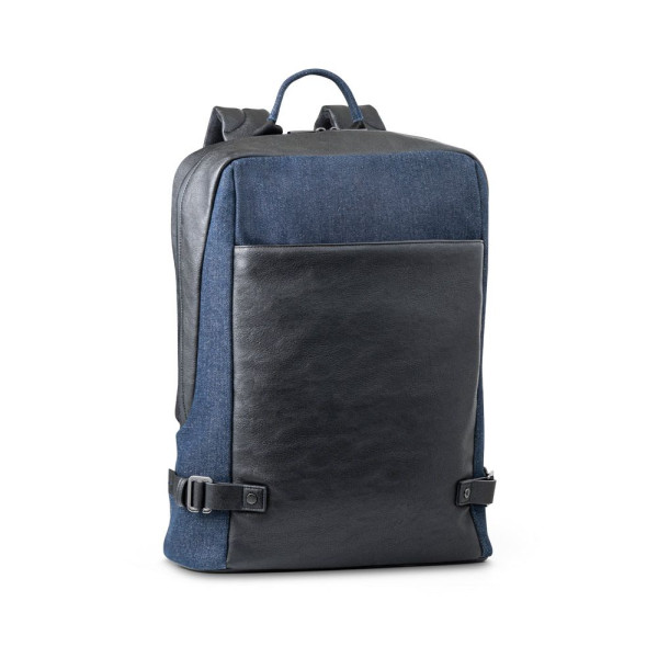 DIVERGENT BACKPACK I. Sac à dos pour ordinateur portable jusquà 15.6 en denim et PU