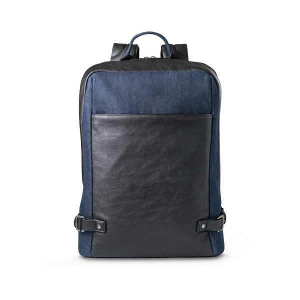 DIVERGENT BACKPACK I. Sac à dos pour ordinateur portable jusquà 15.6 en denim et PU