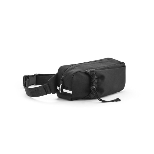 DELFOS POUCH. Sac de taille en 300D polyester recyclé et 600D polyester recyclé avec éléments réfléchissants