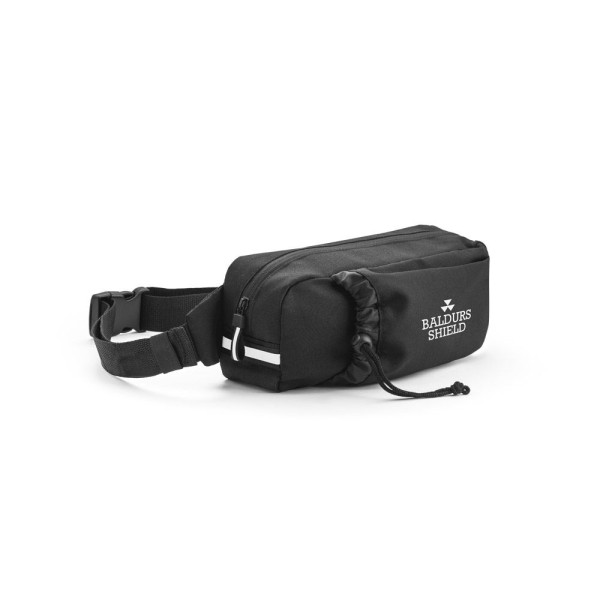 DELFOS POUCH. Sac de taille en 300D polyester recyclé et 600D polyester recyclé avec éléments réfléchissants